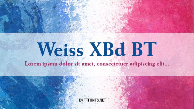 Weiss XBd BT example